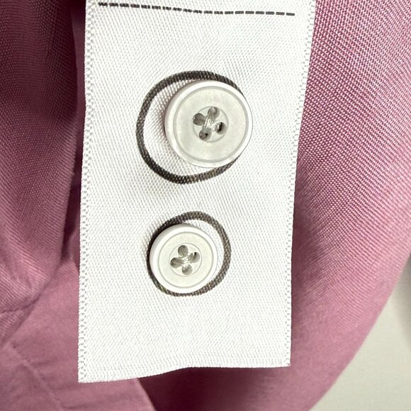 UNTUCKit Harken Pink Linen/Tencel Button Up Pocket Shirt, M - Picture 8 of 9